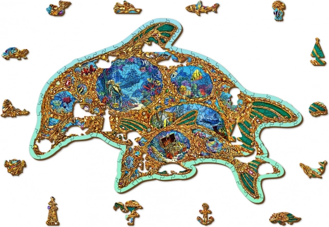 Lesene puzzle WOODEN CITY Morski dragulji – 250 koščkov, eko