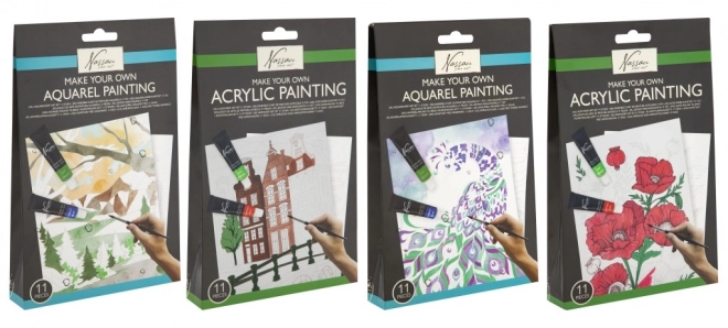 Akrilni slikarski set - 4 različni motivi