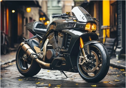 Realističen motiv za ljubitelje motorjev