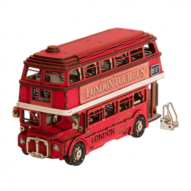3D lesena sestavljanka londonski double-decker