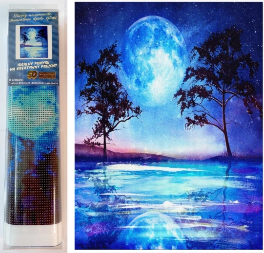 Norimpex diamntno slikanje Modri poln luna 30 × 40 cm