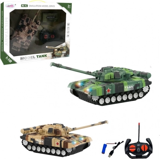 Tank na daljinsko upravljanje z lučmi in zvokom za otroke