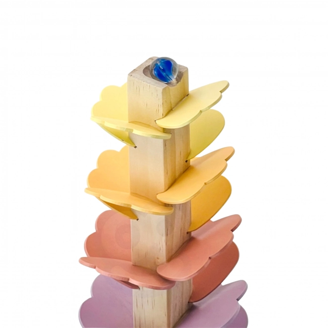 Lesena steza za kroglice Duha Montessori WOOPIE GREEN