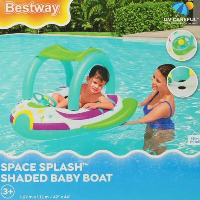 Otroški napihljiv čoln z volanom in senčnikom Bestway