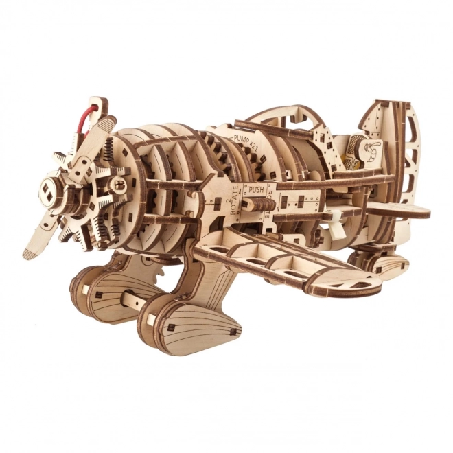 Lesene mehanske sestavljanke Letalo Mad Hornet 3D znamke Ugears