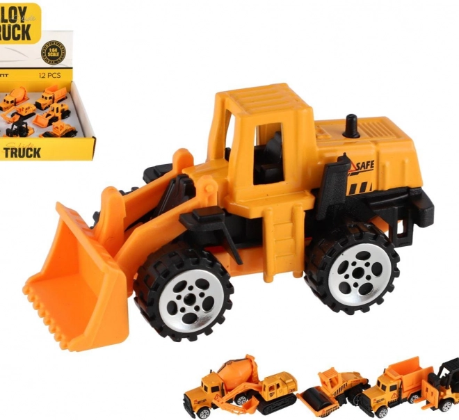 Mini gradbena vozila kovina/plast 7 cm prosto gibanje mix vrst