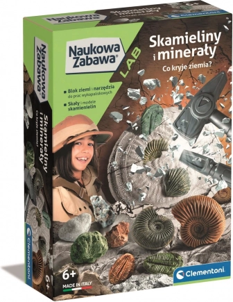 znanstveni komplet fosili in minerali
