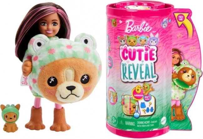 Barbie Cutie Reveal Chelsea punčka kužek – žabka