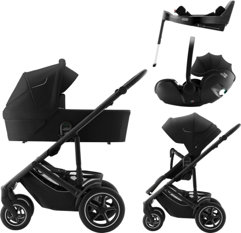 Set voziček Smile 5Z z globoko košaro in otroškim sedežem Baby-Safe Pro na osnovi Vario Base 5Z, Space Black