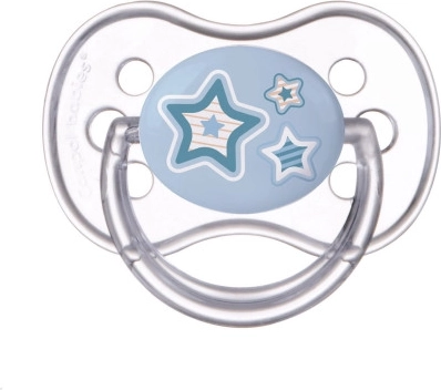 Canpol babies Dudka 18m+ silikonska simetrična NEWBORN BABY modra