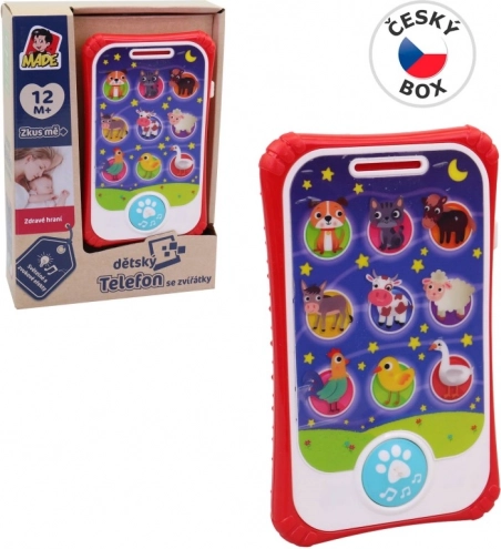 Otroški mobilni telefon z živalmi