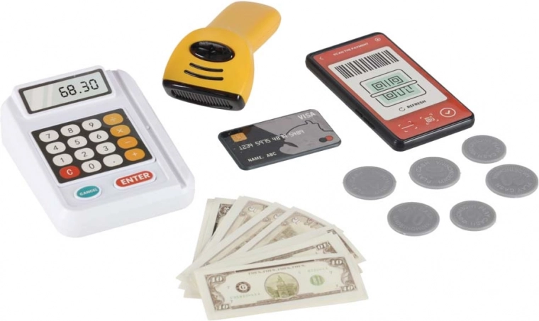 Realističen nakup: blagajna, skener in plačilo s kartico