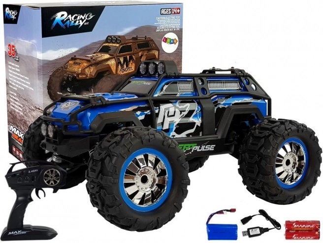 Tekmovalni RC avto 1:18 modri off-road 35 km/h