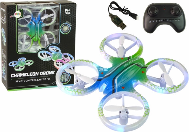 Barvni daljinsko vodeni dron z lučkami
