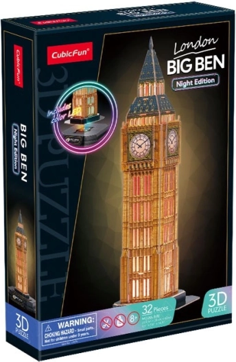 3D sestavljanka z LED nočno edicijo: Big Ben