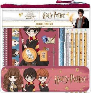 Šolski in ustvarjalni komplet HARRY POTTER v plastičnem etuiju 24 × 24 × 3 cm