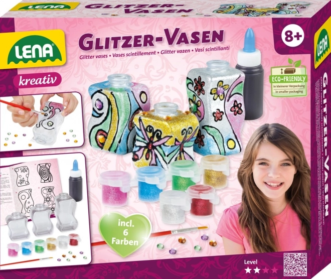 Kreativni set Bleščeče vaze - slikanje na steklo