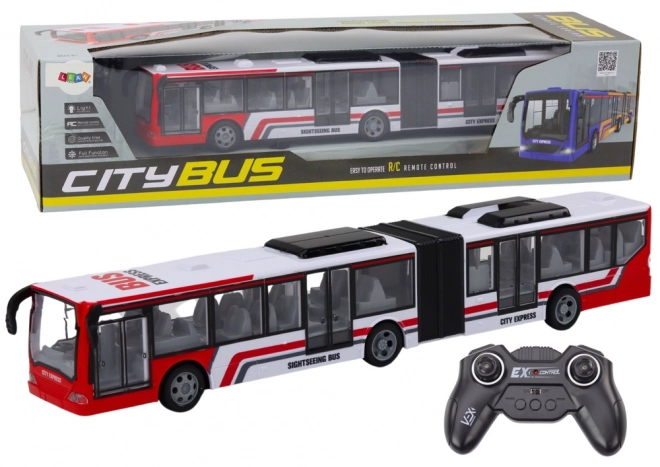 RC daljinsko voden mestni avtobus rdeč/bel