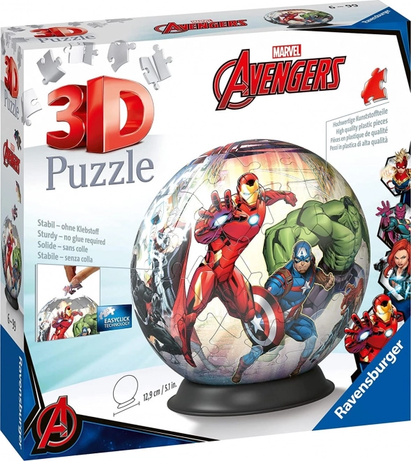 Puzzle-Žoga Marvel: Maščevalci 72 delov