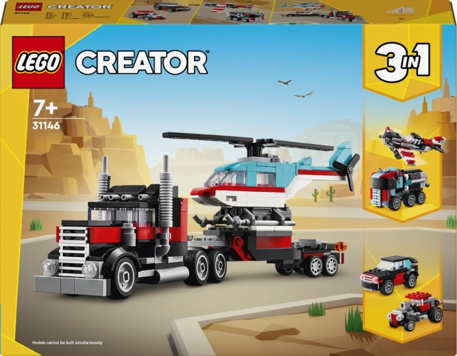 Lego Creator Vlečnik s Platformo in Helikopterjem