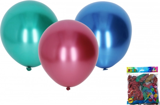 Napihljiv kromiran balon 25 cm