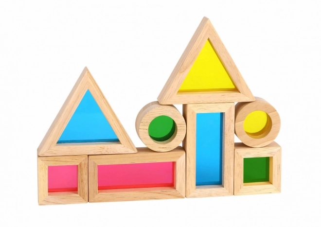 Lesene barvne zrcalne kocke TOOKY TOY