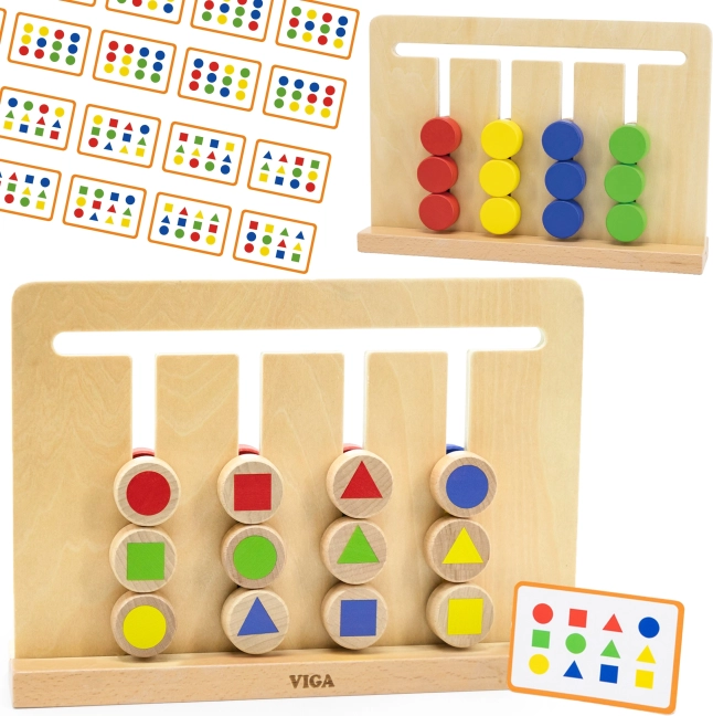 VIGA logična igra – barve in liki Montessori