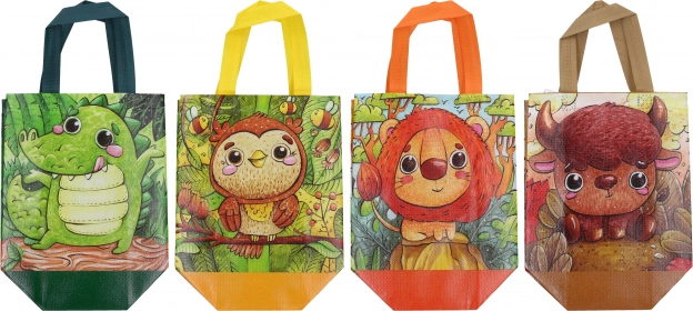 Darilna vrečka S za otroke 27 × 29 × 12 cm iz netkane tekstilije