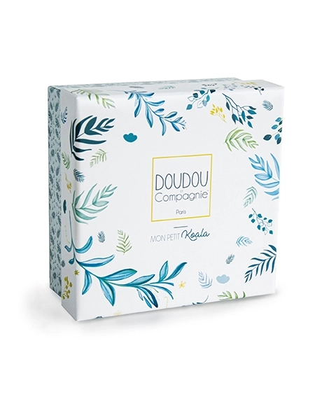 Doudou darilni set - Set prvih copatkov z ropotuljicami