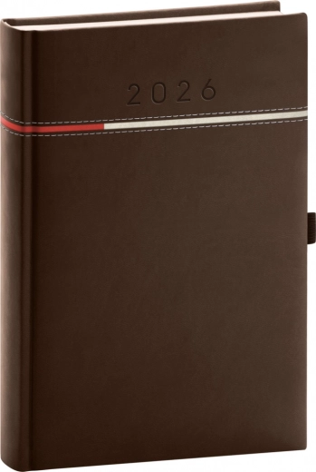 Dnevni plan Tomy 2026 rjavo-rdeč 15 x 21 cm