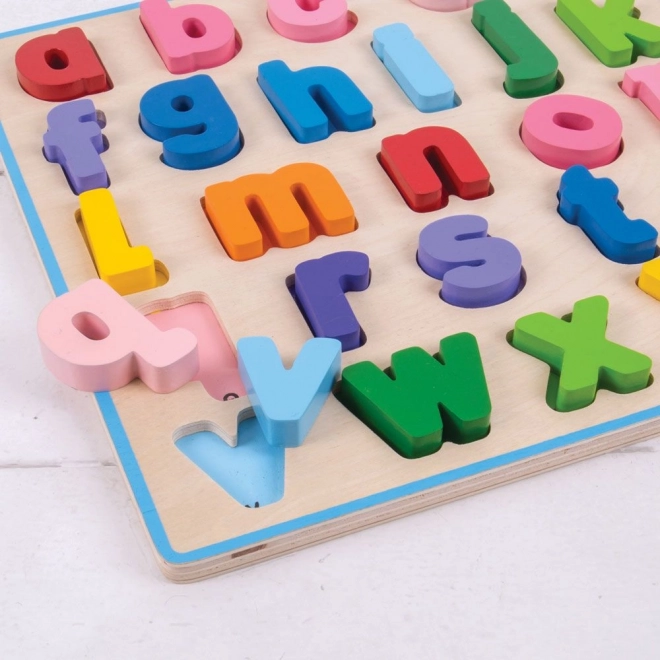 Bigjigs Baby Lesene puzzle Abeceda mala črka