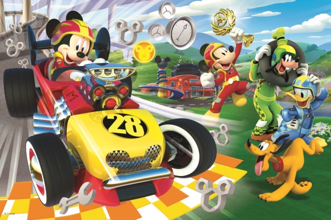 Sestavljanka TREFL Mickey in dirkači 60 koščkov