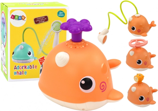Kopalna igrača Kit z 3 nastavki oranžna