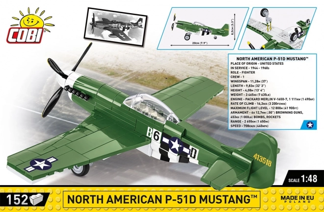 Konstrukcijski komplet letala P-51D Mustang COBI