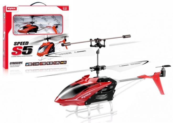 Daljinsko voden helikopter Syma S5 rdeč