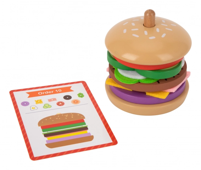 Lesena restavracija za burgerje WOOPIE GREEN za otroke