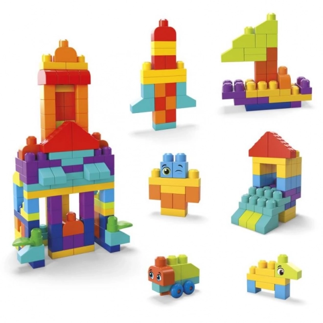 Mega Blocks Zelo velik vreča kock - modra (150 delov)
