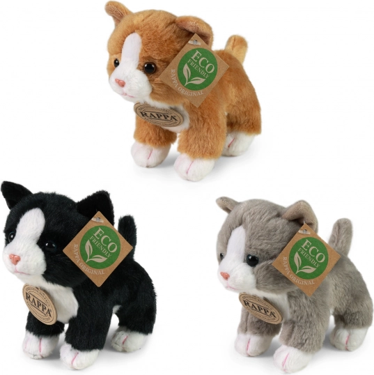 Plišasta stoječa mačka 3 vrste 14 cm ECO-FRIENDLY