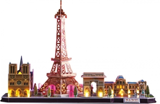Svetleča 3D sestavljanka CityLine Panorama Pariz