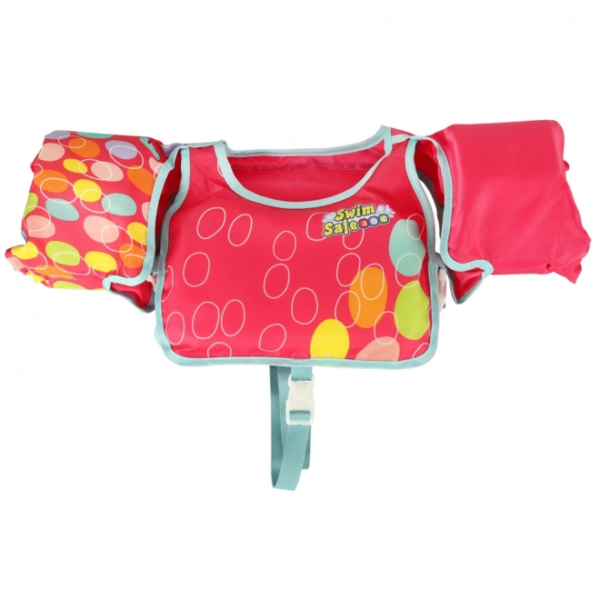 Rožnati otroški plavalni jopič z rokavi Bestway 3-6 let, 19-30 kg