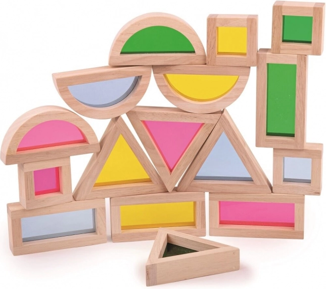Bigjigs Toys barviti senzorični liki iz naravnega lesa