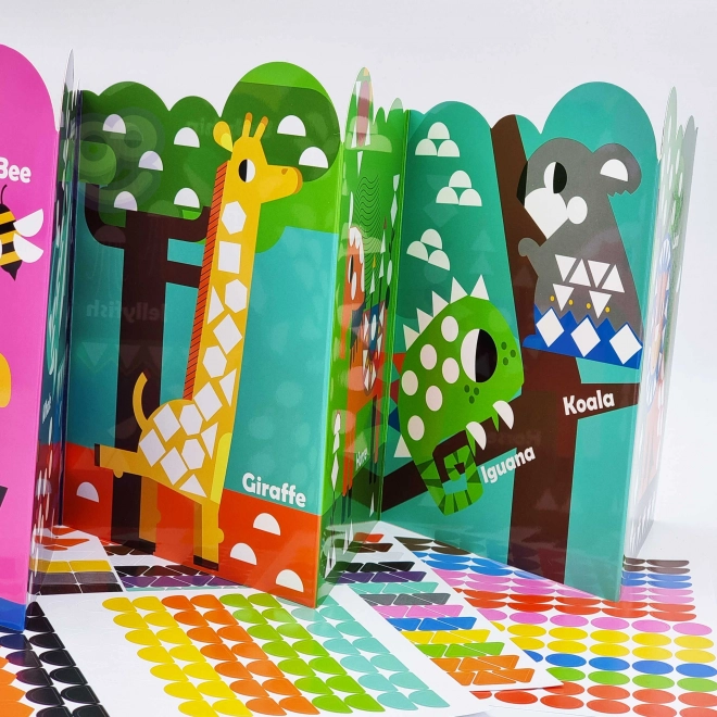 Geometrijske nalepke živali Woopie za kreativno učenje