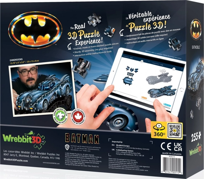 Wrebbit 3D Uganka Batman: Batmobil 255 kosov