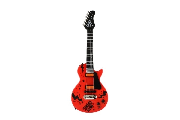 Električna kitara ROCK STAR plast 58cm na baterije z zvokom, svetlobo v škatli 24x62x5,5cm