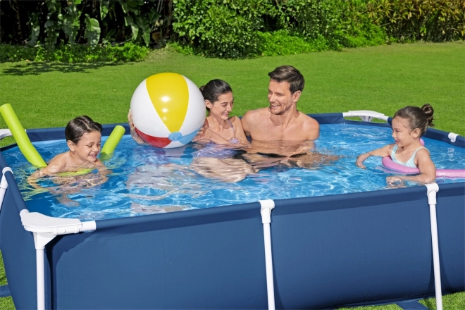 DeluxeJr Jekleni Pro Rack Bazen 259x170x61 BESTWAY za vrt