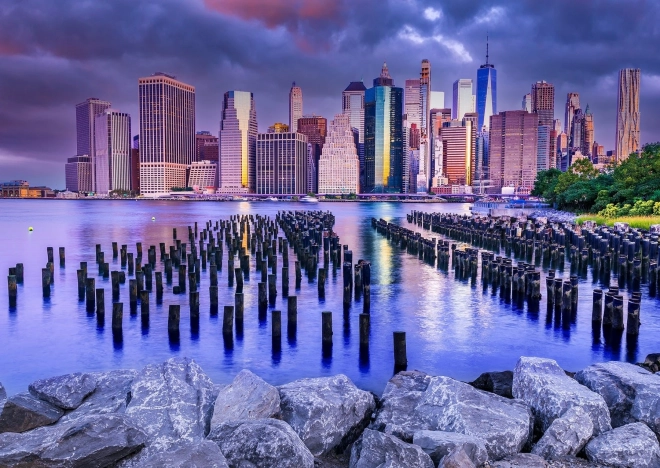 Uživajte puzzle oblačno nebo nad Manhattanom, New York 1000 kosov