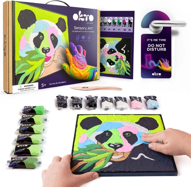 OKTO Panda likovni set za slikanje na platno 30x30 cm