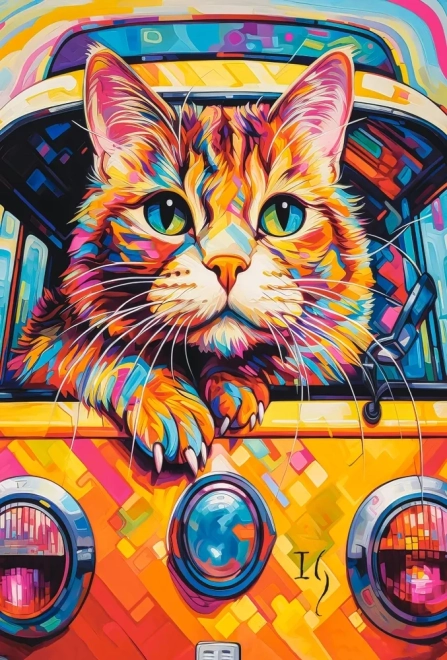 Sestavljanka 100 koščkov Cat Bus Travel – CASTORLAND