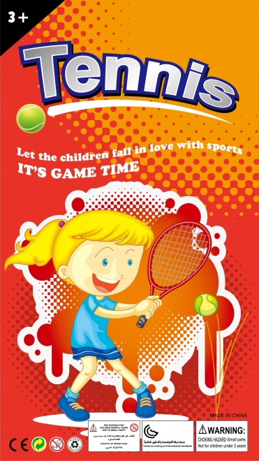 Velike loparje za tenis in badminton za otroke z žogico