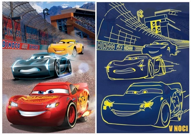 Sestavljanka Cars 3 zmagovalno kolo 100 XL koščkov